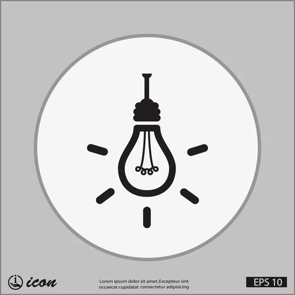 Pictograma do ícone da lâmpada —  Vetores de Stock