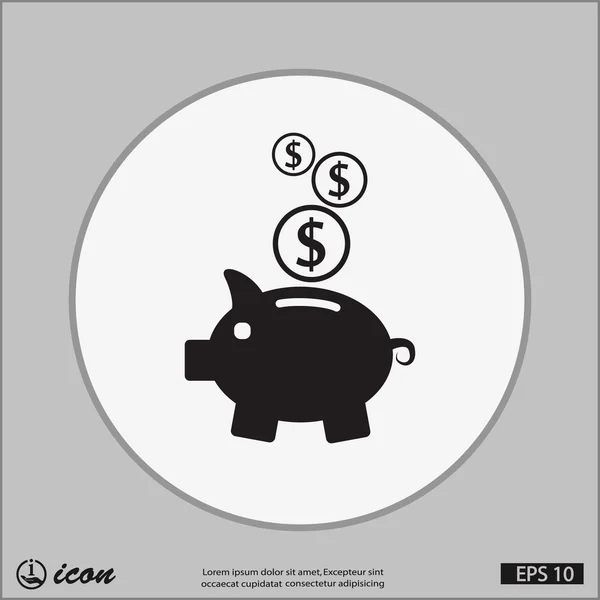 Pictograma do ícone da caixa de dinheiro —  Vetores de Stock