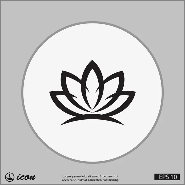 Pictograph of lotus icon — Stock Vector