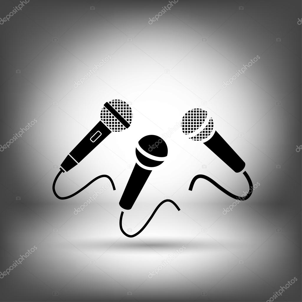 Microphones icon  illustration
