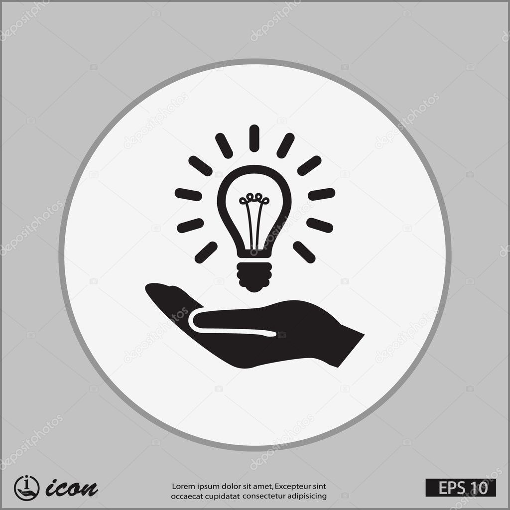 Pictograph of light bulb icon