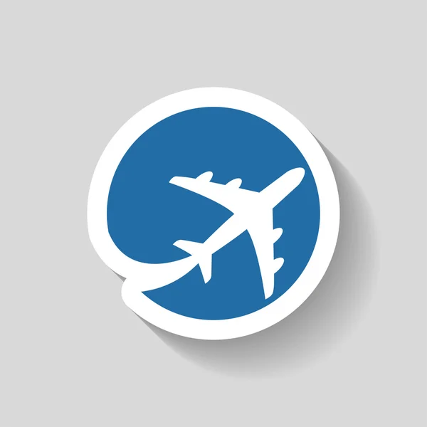 Pictograph of airplane icon — Stock Vector