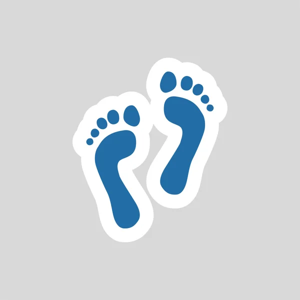 Pictograph of footprints icon — Stock Vector