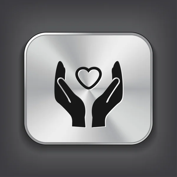 Heart in hands icon — Stock Vector