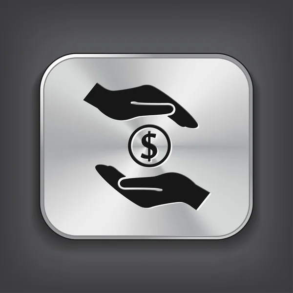 Geld in handen pictogram — Stockvector