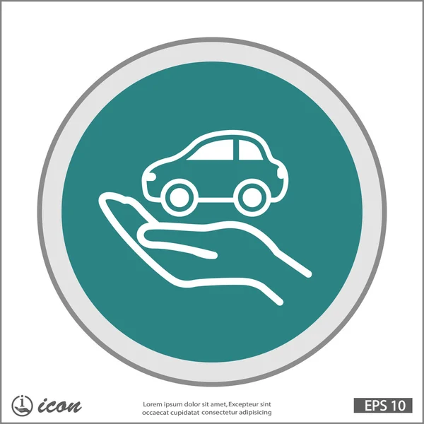 Pictografía del icono del coche — Vector de stock