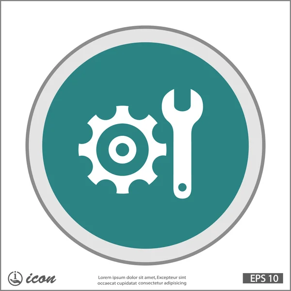 Pictogramme de l'icône d'engrenage — Image vectorielle