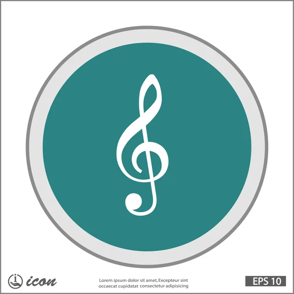 Pictograph of music key — Stock Vector