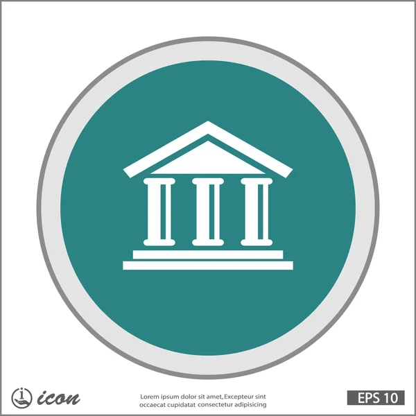 Pittogramma dell'icona della banca — Vettoriale Stock