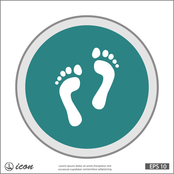 Pictograph of footprints icon