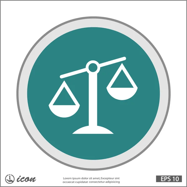 Balance de justice icône — Image vectorielle