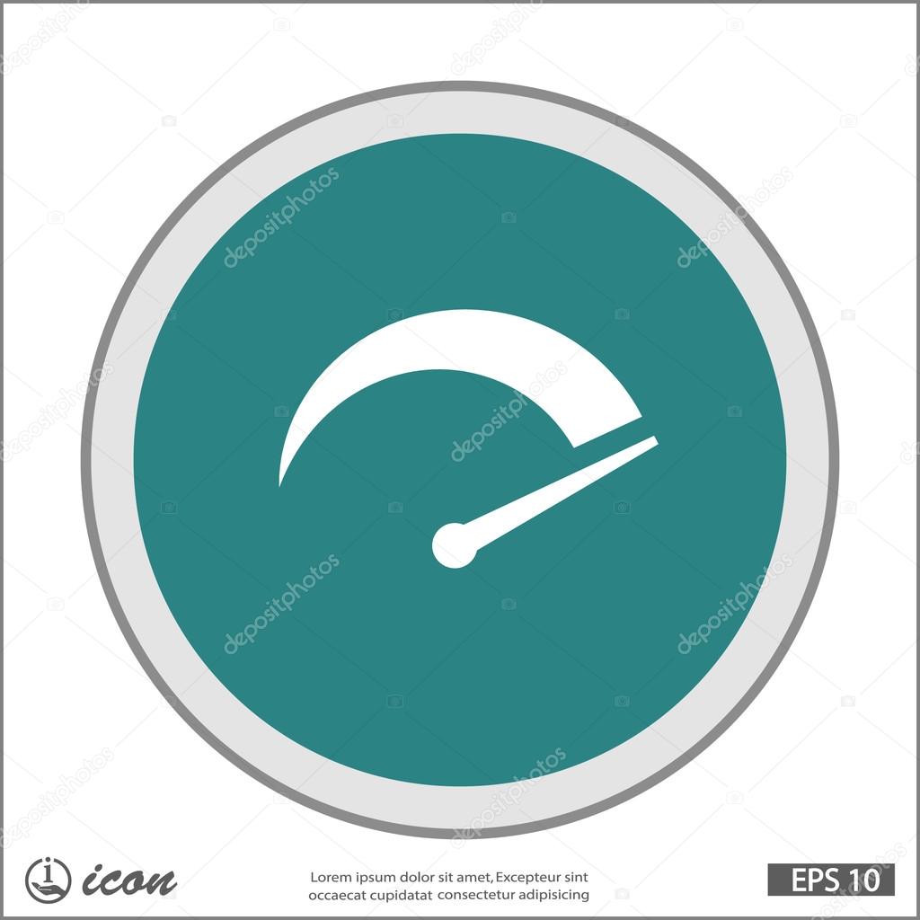 Pictograph of speedometer icon