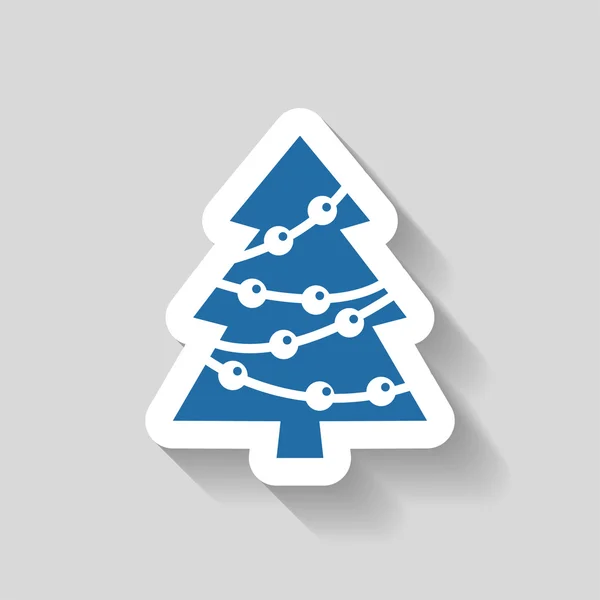 Kerstboom pictogram — Stockvector