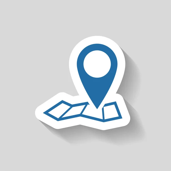 Pin en el icono del mapa — Vector de stock