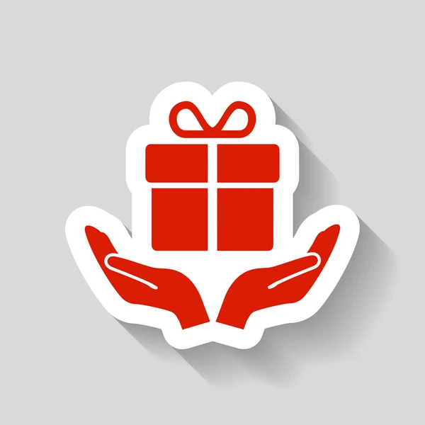 Pictografía del icono del regalo — Vector de stock