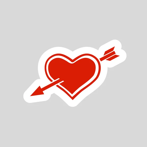 Пиктограф сердца со стрелкой — стоковый вектор