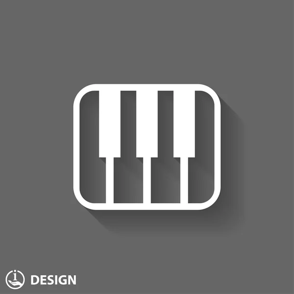 Music keyboard icon — Stock Vector