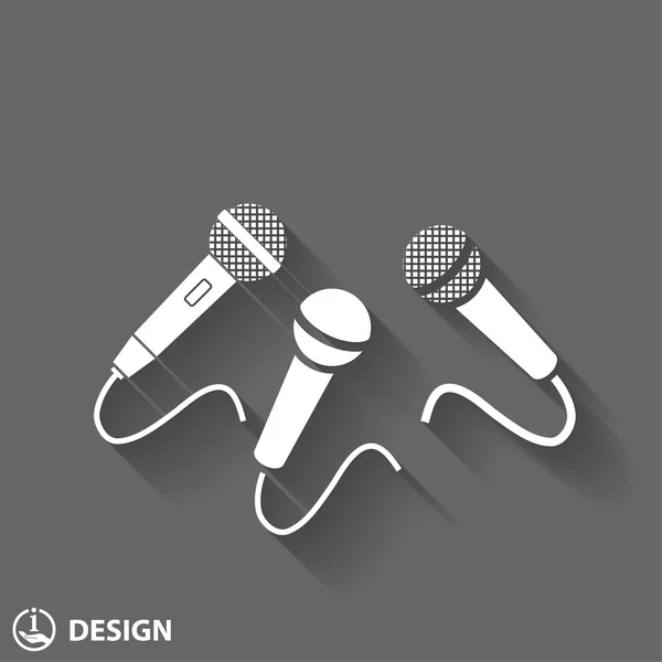 Дизайн значков микрофонов — стоковый вектор