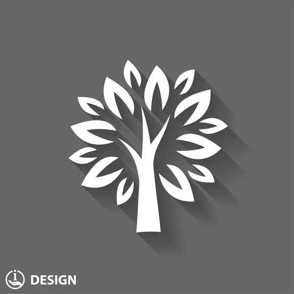 Pictografía del icono del árbol — Vector de stock