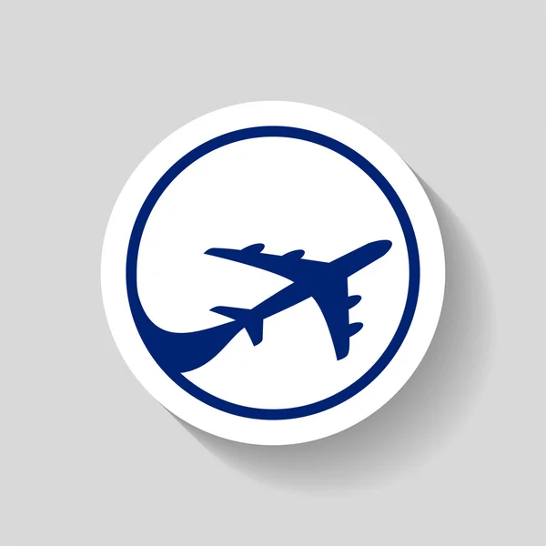 Pictograph of airplane icon — Stock Vector