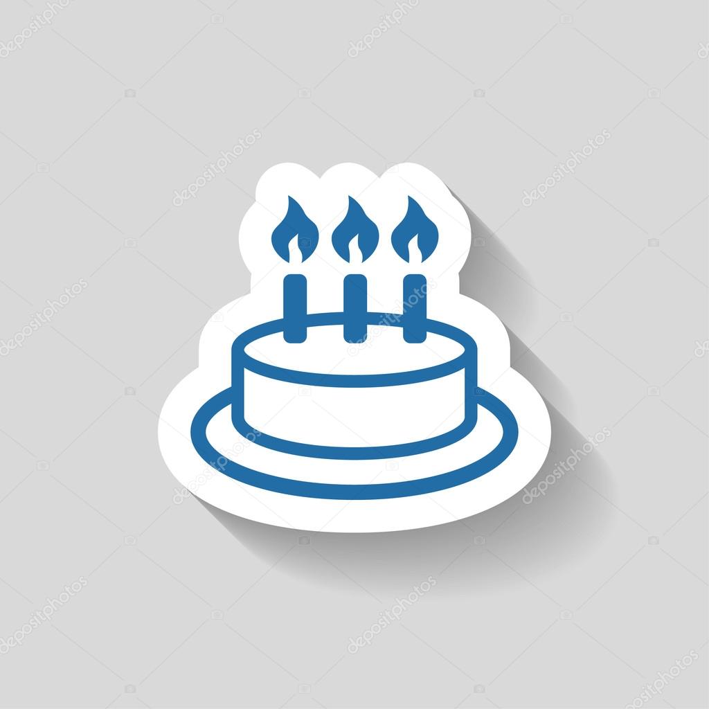 Pictograph of cake icon