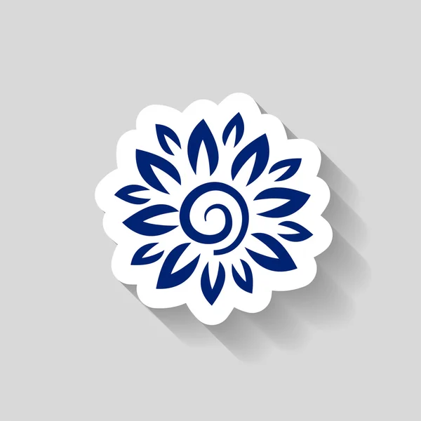 Pictografía del icono de la flor — Vector de stock