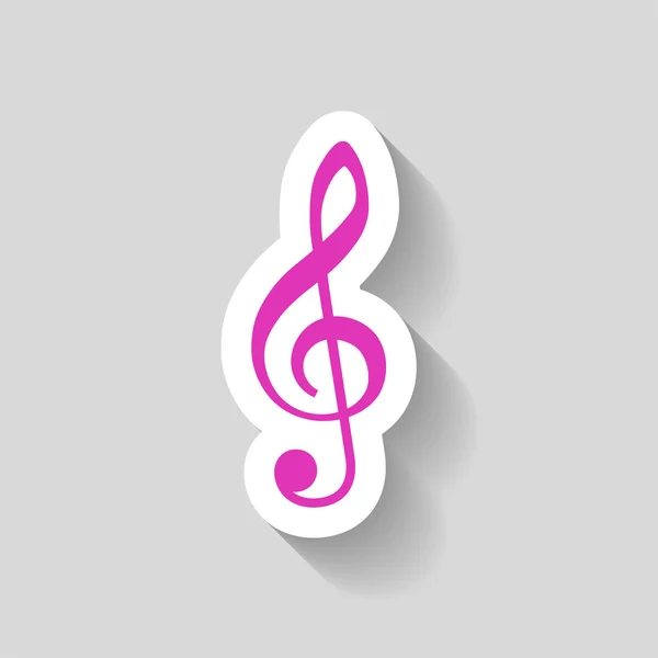 Pictograph of music key — Stock Vector
