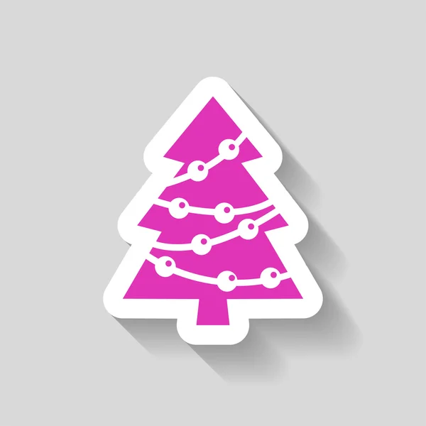 Pictograph van kerstboom — Stockvector