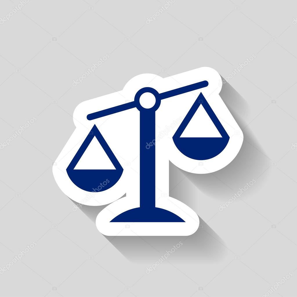 Pictograph of justice scales