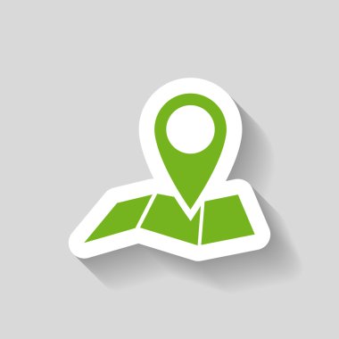 harita simgesi üzerinde toplu iğne