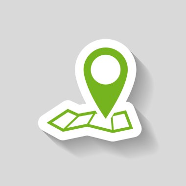 harita simgesi üzerinde toplu iğne