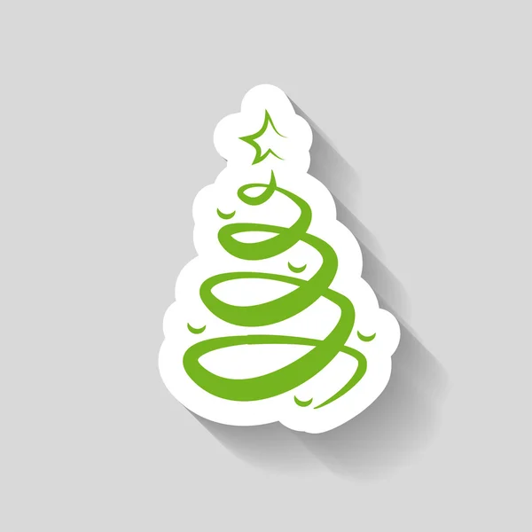 Pictograph van kerstboom — Stockvector