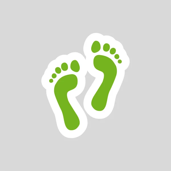 Pictograph of footprints icon — Stock Vector