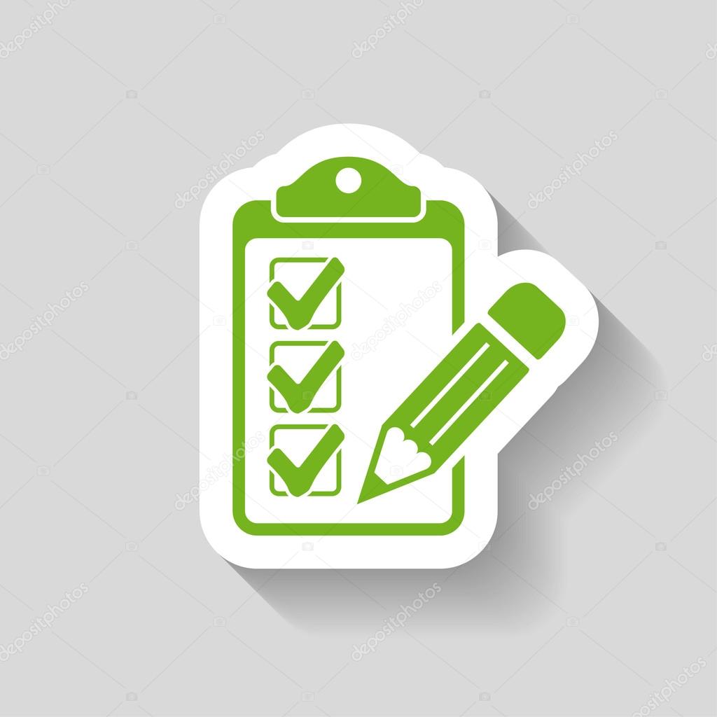 Pictograph of checklist icon