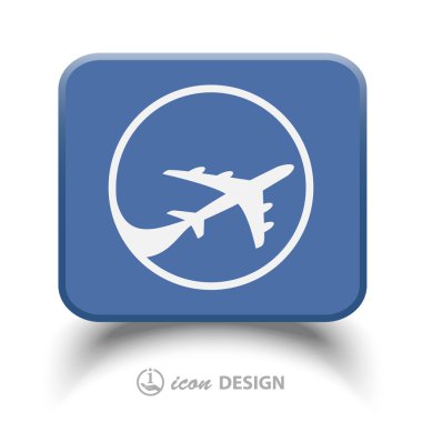 Pictograph of airplane icon clipart