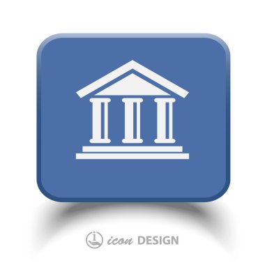 Pictograph of bank icon clipart