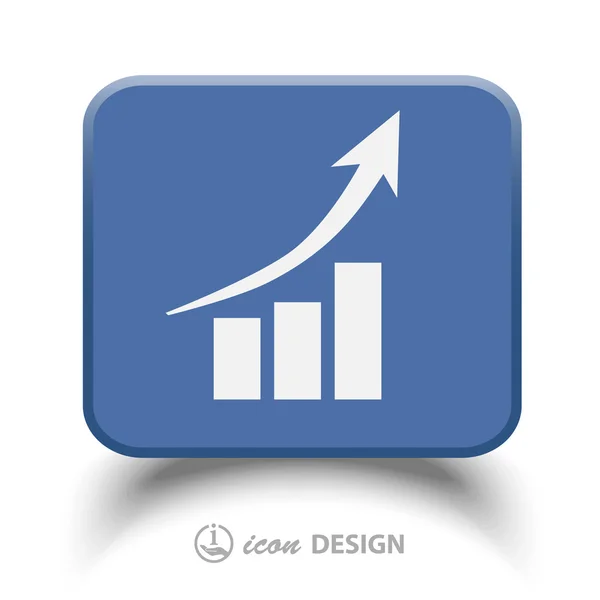 Pictograph av diagram ikon — Stock vektor