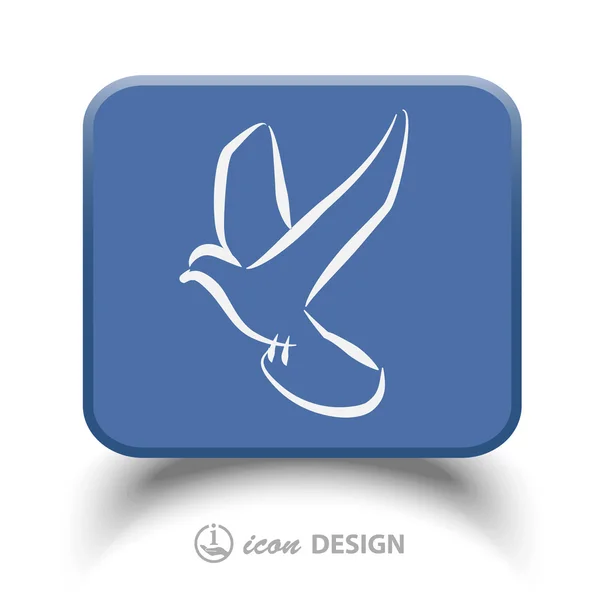 Pictograph voor vogel icon — Stockvector