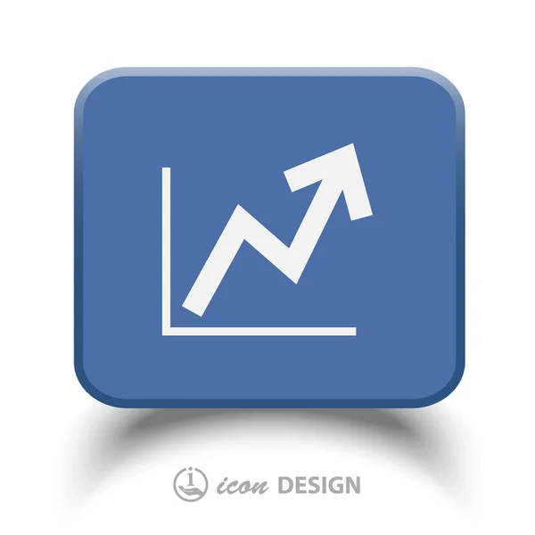 Pictograph av diagram ikon — Stock vektor