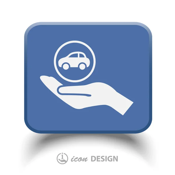 Pictograph of car  icon — Stock Vector