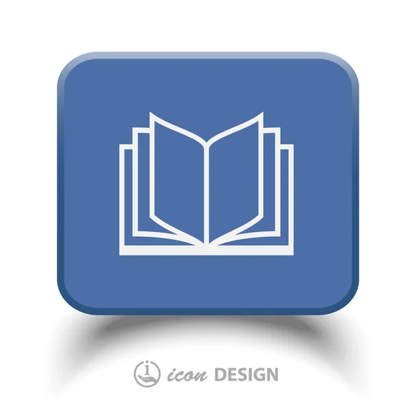 Pictograph-a könyv-ikonra — Stock Vector