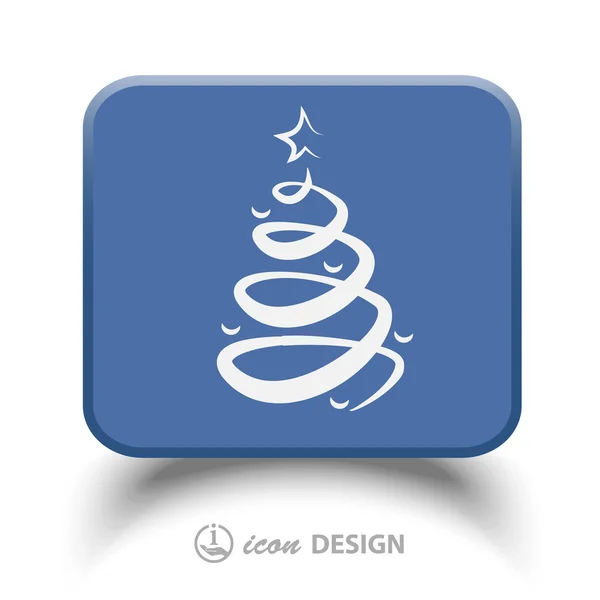 Pictograph van kerstboom — Stockvector