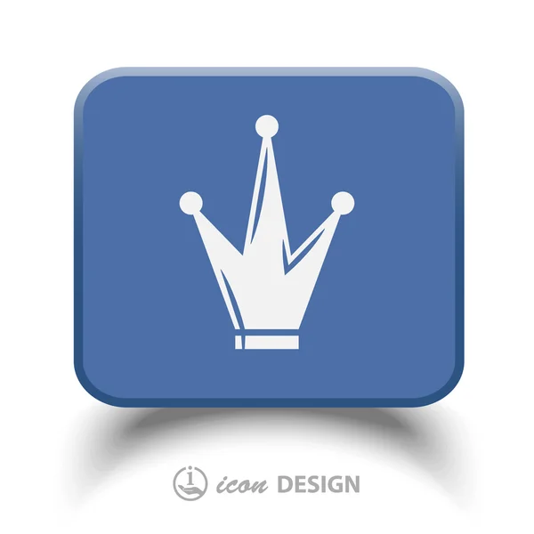 Pictografía del icono de la corona — Vector de stock