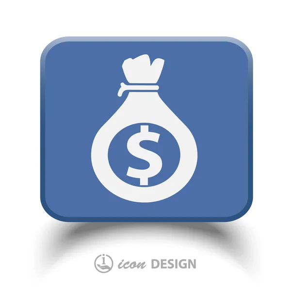 Pictograph of money icon — Stock Vector