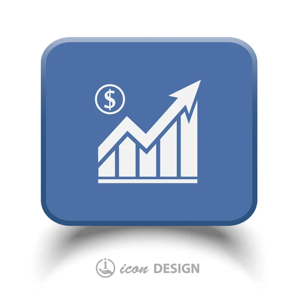 Pictograma do ícone gráfico — Vetor de Stock