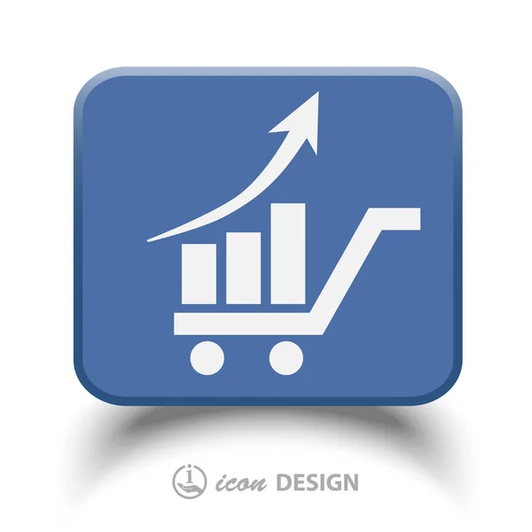 Pictograma do ícone gráfico — Vetor de Stock