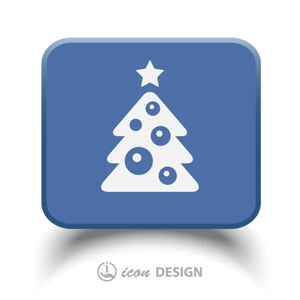 Christmas tree icon — Stock Vector