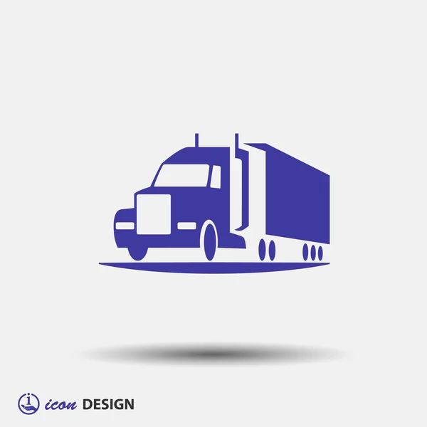 Pictograph of truck icon — Stock Vector