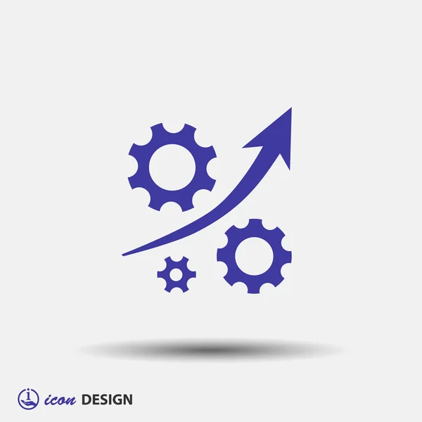 Pittogramma dell'icona dell'ingranaggio — Vettoriale Stock