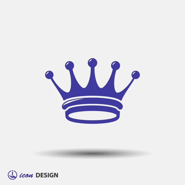 Pictografía del icono de la corona — Vector de stock